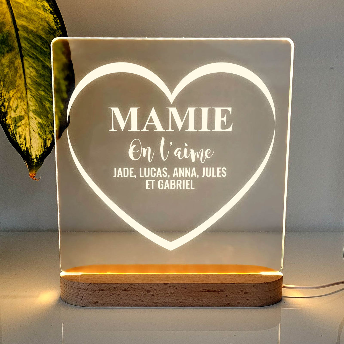 On t&#39;aime - Lampe décorative