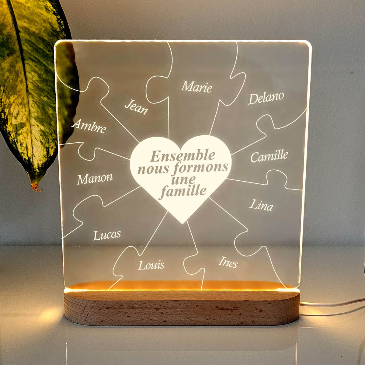 Ensemble Nous Formons une Famille - Lampe décorative