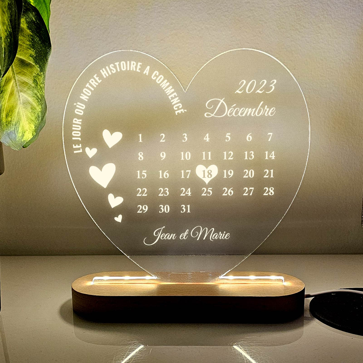 Meilleur Jour du Monde - Lampe décorative cœr