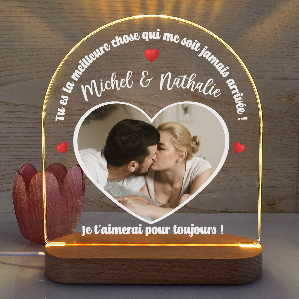 Lampe d’amour avec photo