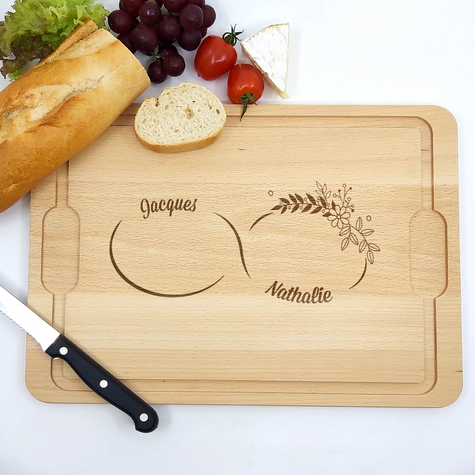 Planche à découper Personnalisée avec symbole de l'Infini