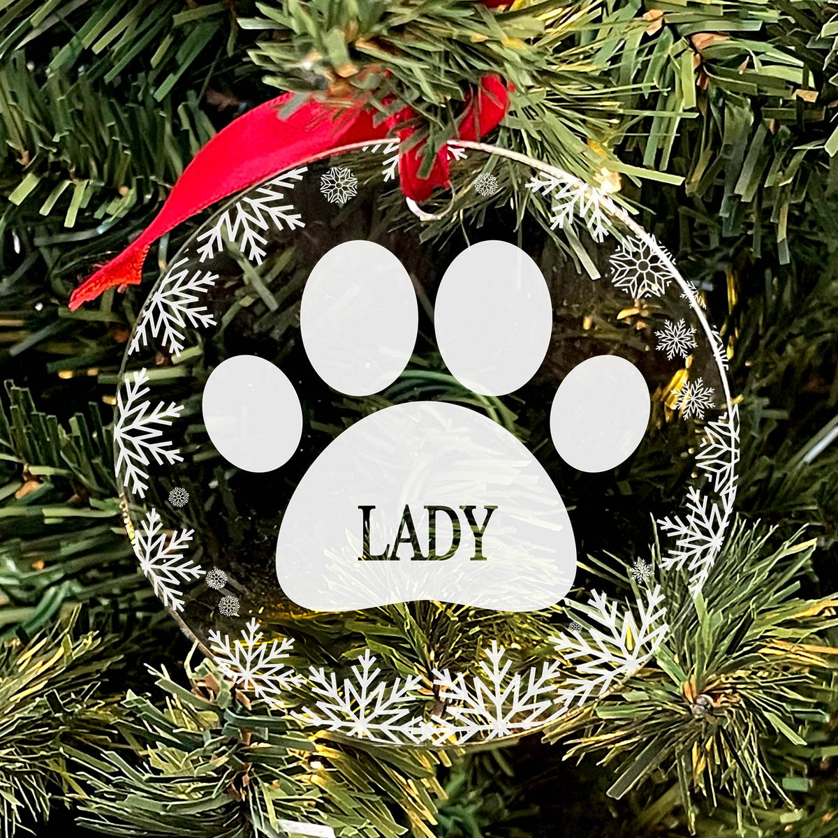 Patte - Décoration de Noël en plexiglas personnalisée