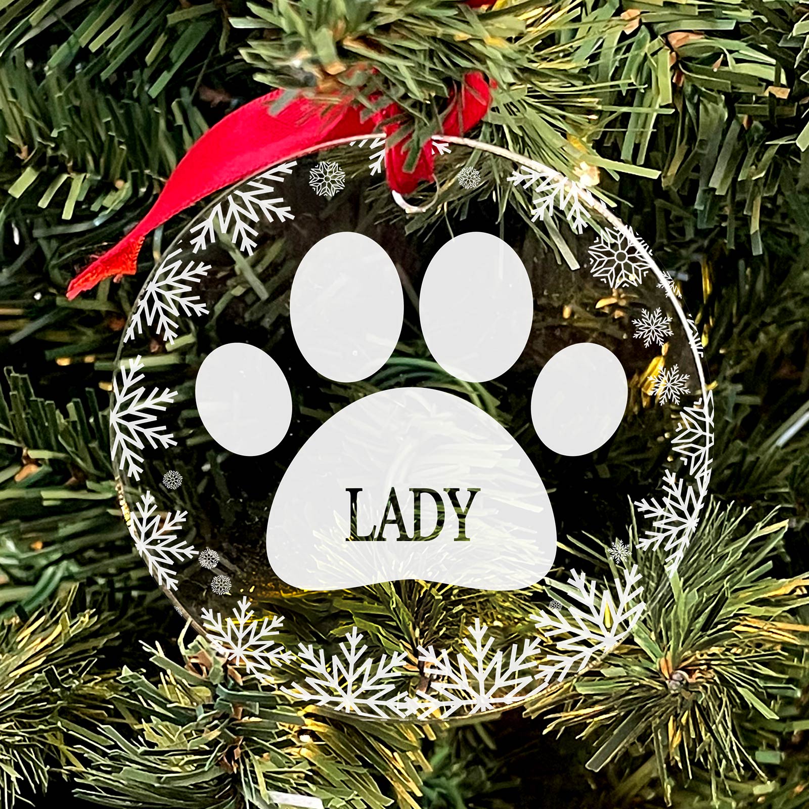 Patte - Décoration de Noël en plexiglas personnalisée