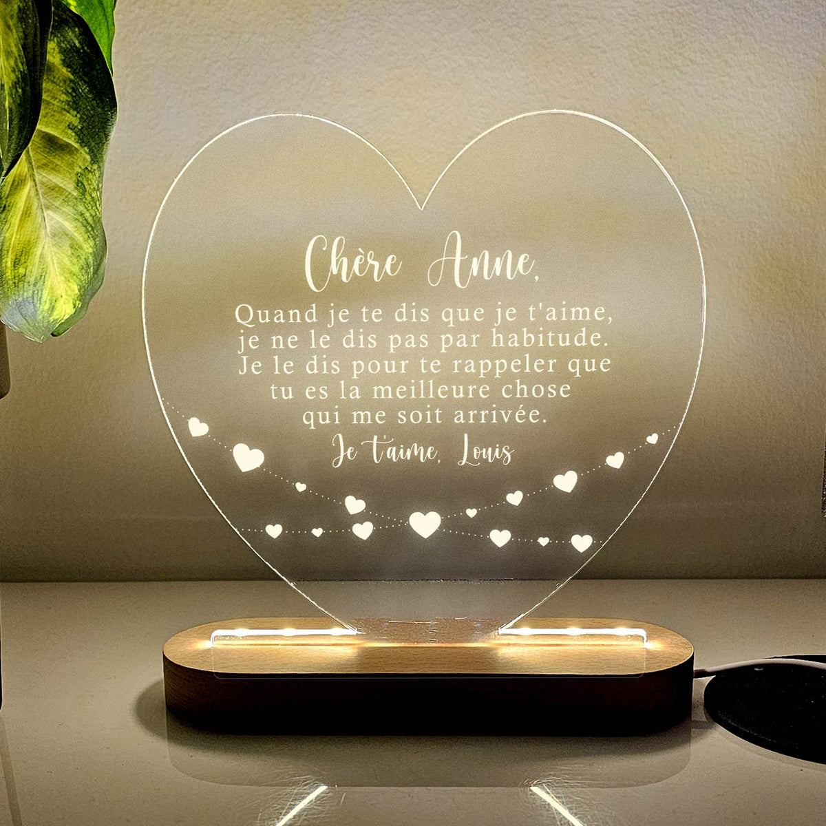 Quand je te dis que je t'aime - Lampe décorative