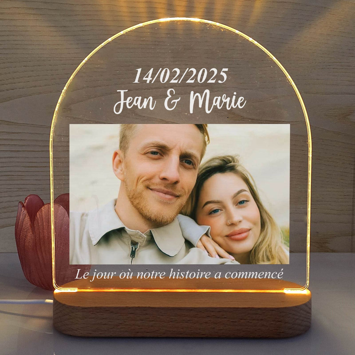 Lampe LED photo personnalisée