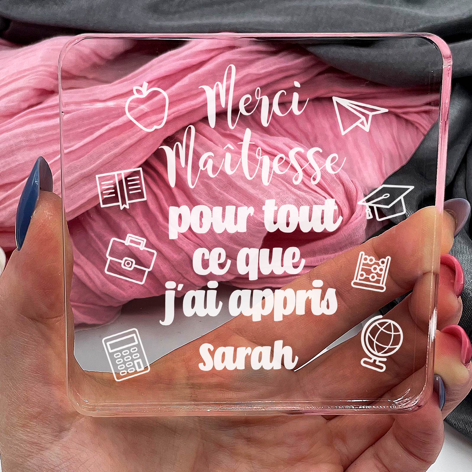Merci pour tout ce que j'ai appris  - Plaque en Plexiglas