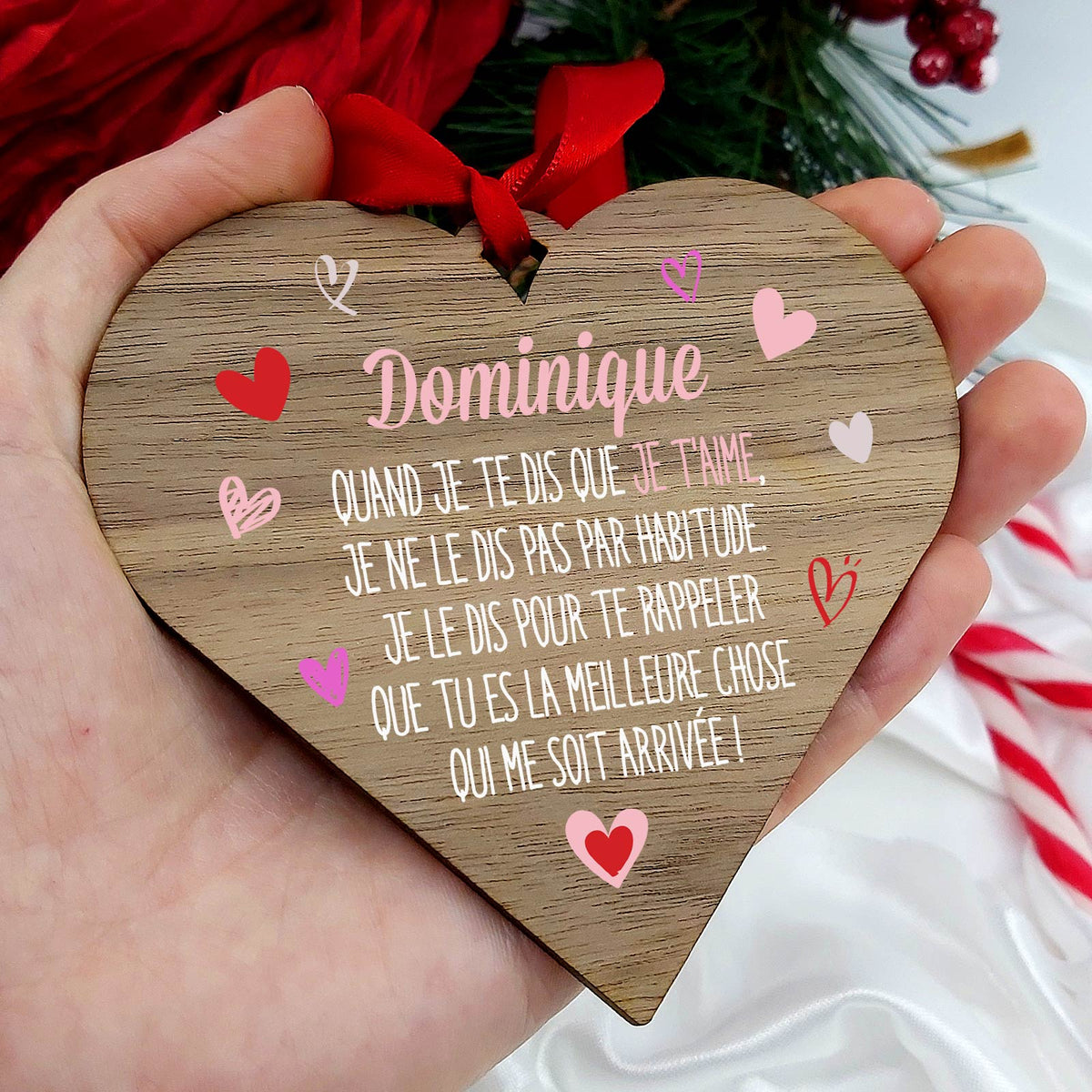 Quand je te dis que je t&#39;aime - Cœur en bois