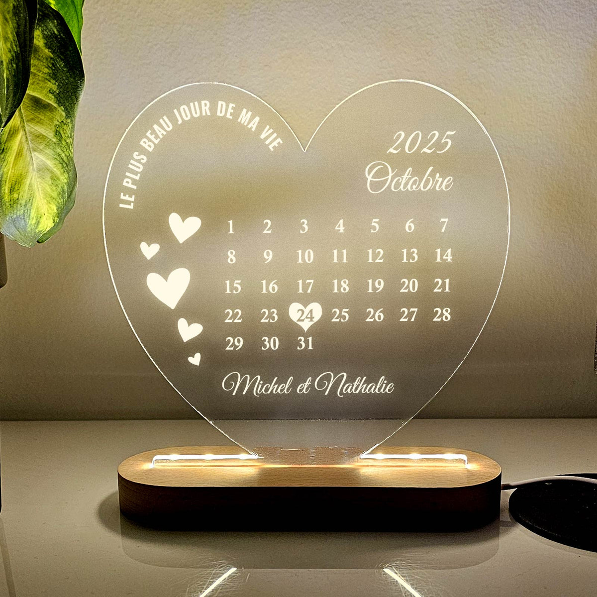 Meilleur Jour du Monde - Lampe décorative cœr