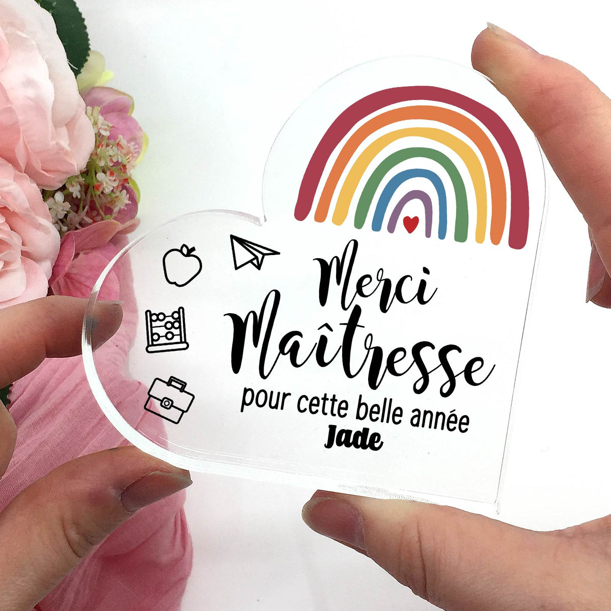 Merci maîtresse - Cœur En Plexiglas