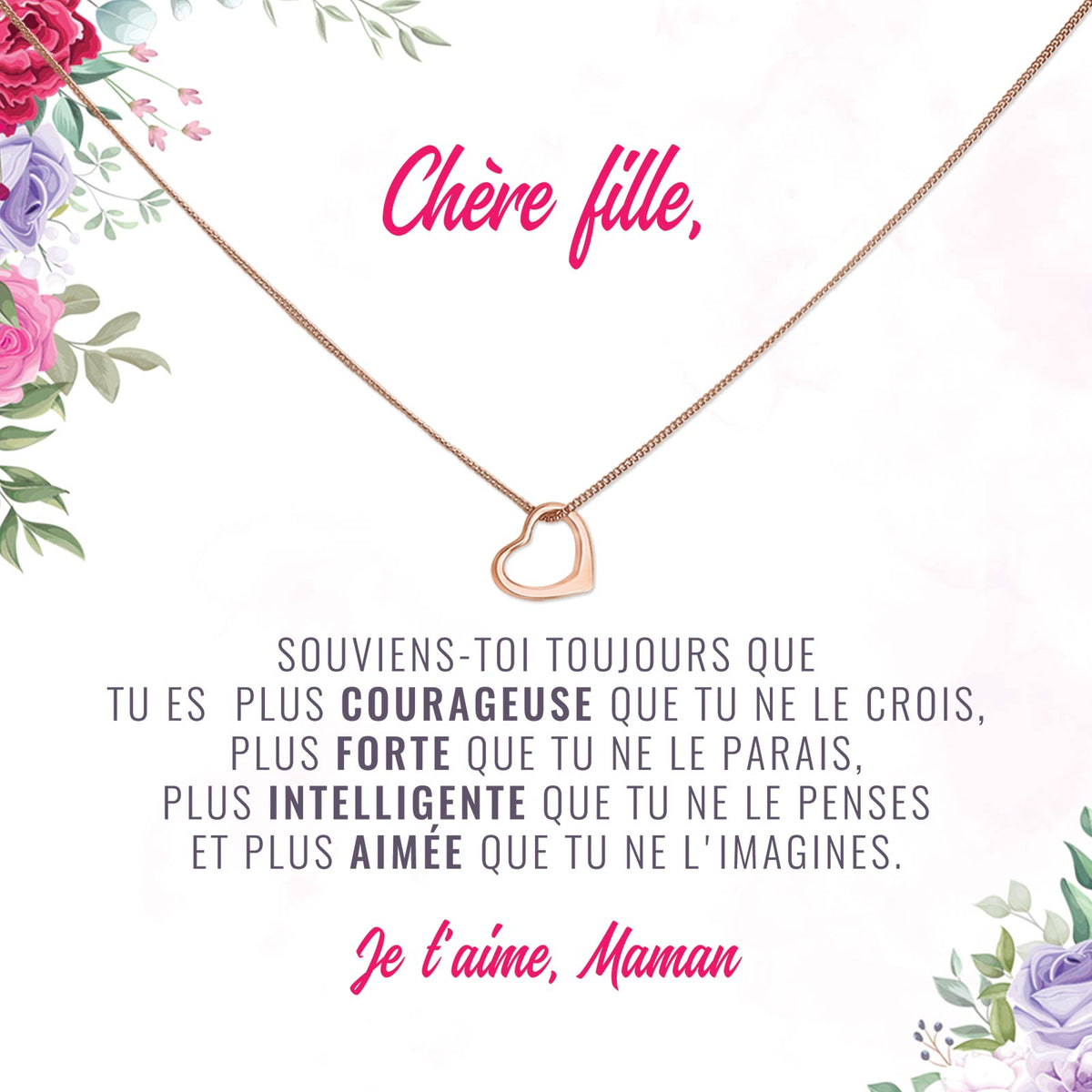 Souviens-toi toujours - Collier et Carte avec Message Personnalisé