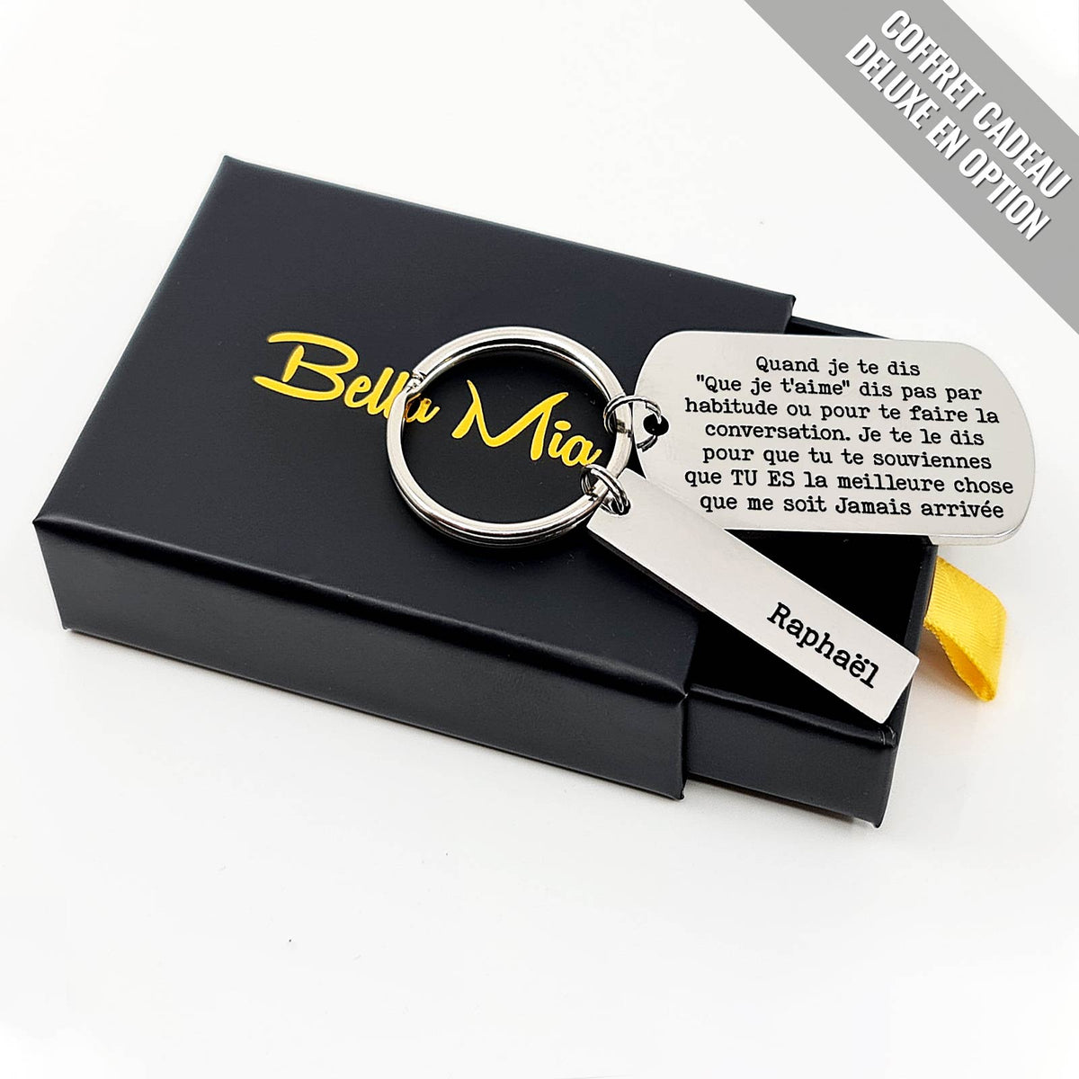 Que je t&#39;aime - Porte-clés Médaille