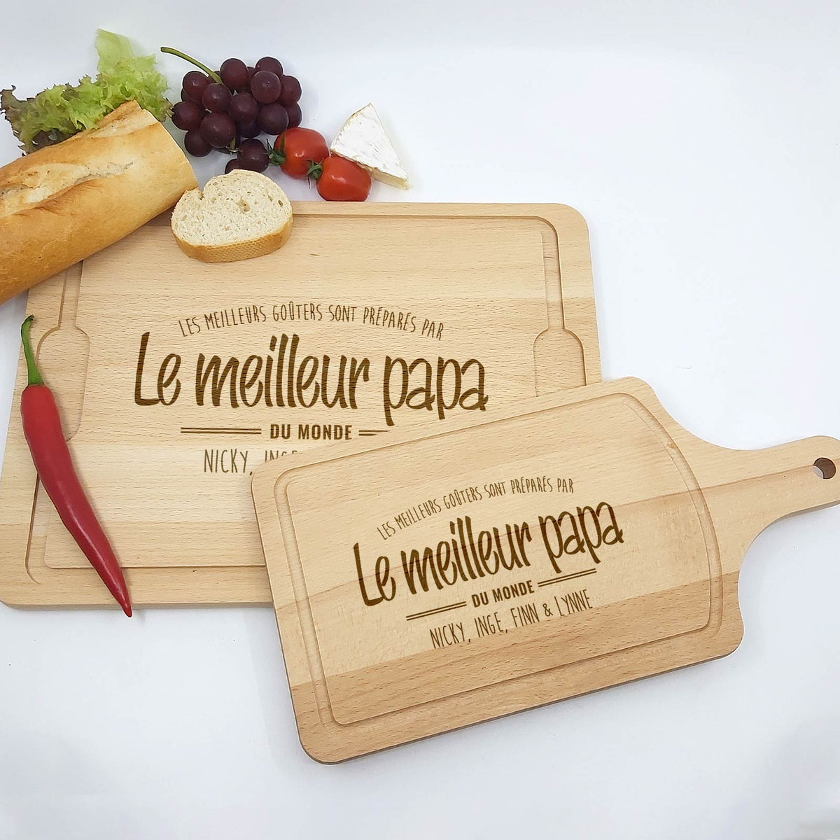 Meilleurs goûters - Planche à découper personnalisée pour papas
