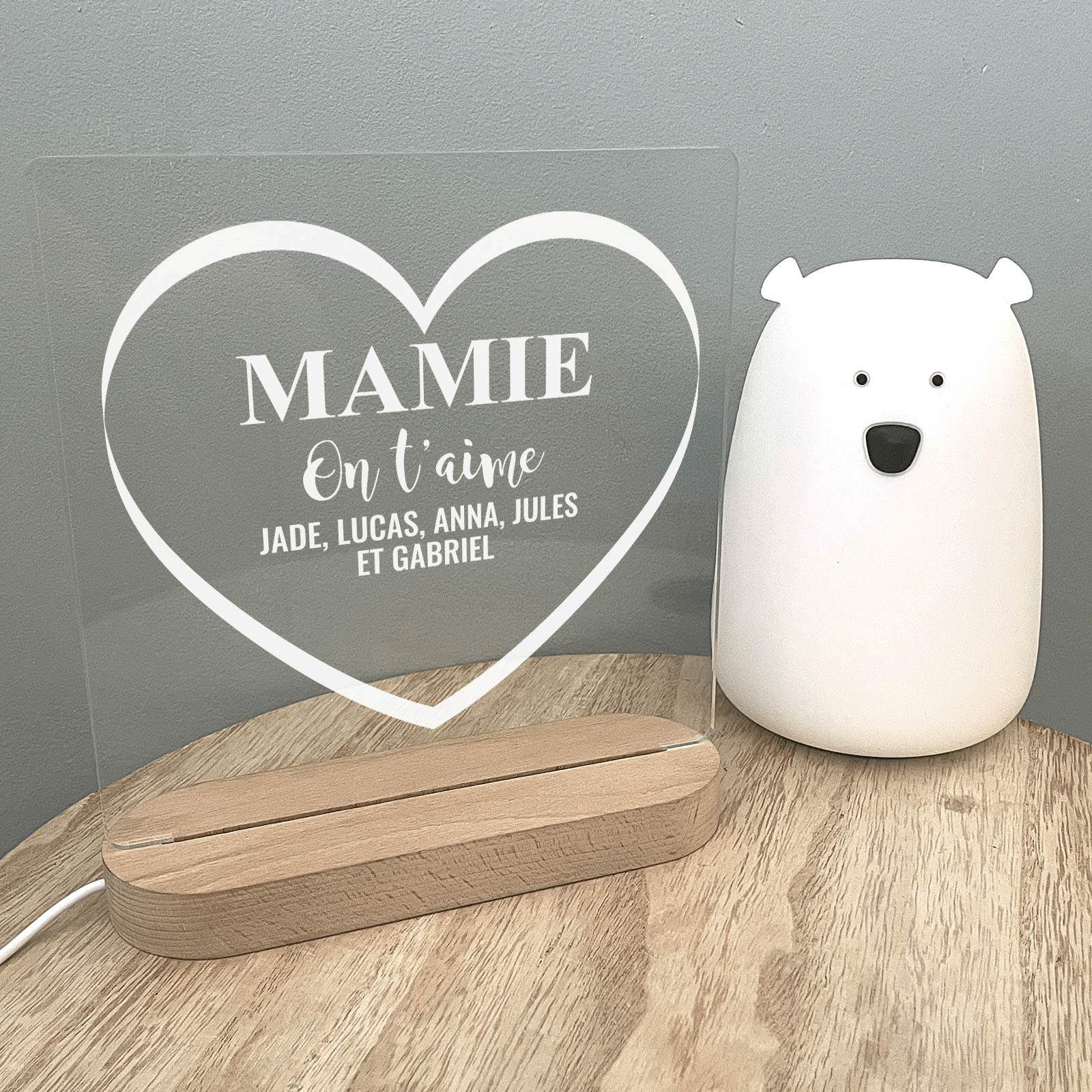 On t'aime - Lampe décorative