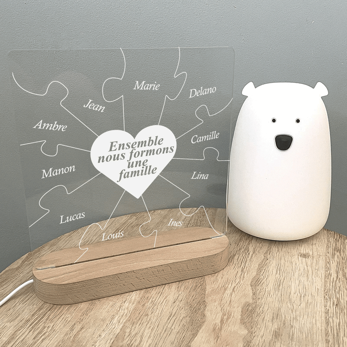 Ensemble Nous Formons une Famille - Lampe décorative