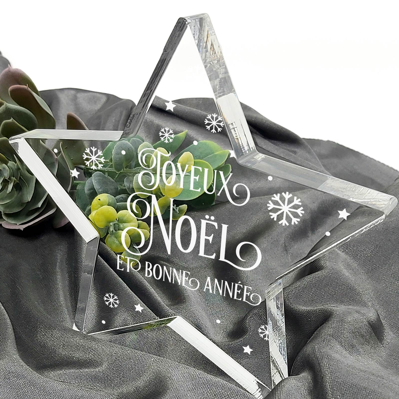 Joyeux Noël et bonne année - Étoile en plexiglas