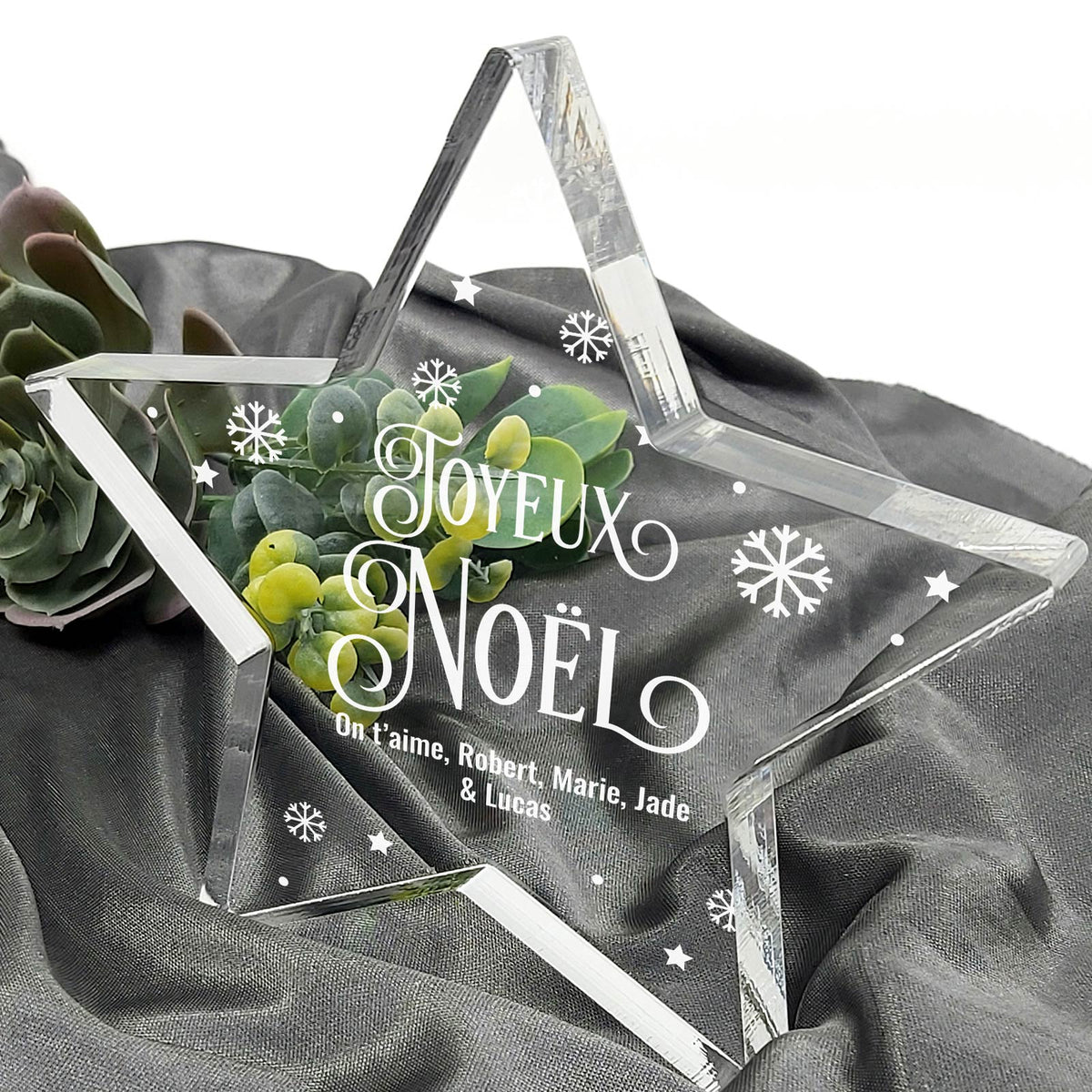 Joyeux Noël - Étoile en plexiglas