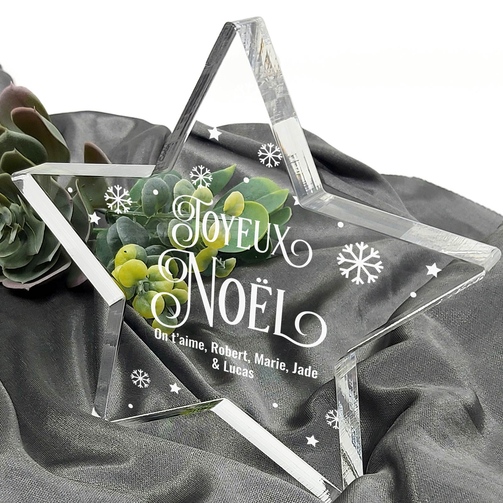 Joyeux Noël - Étoile en plexiglas