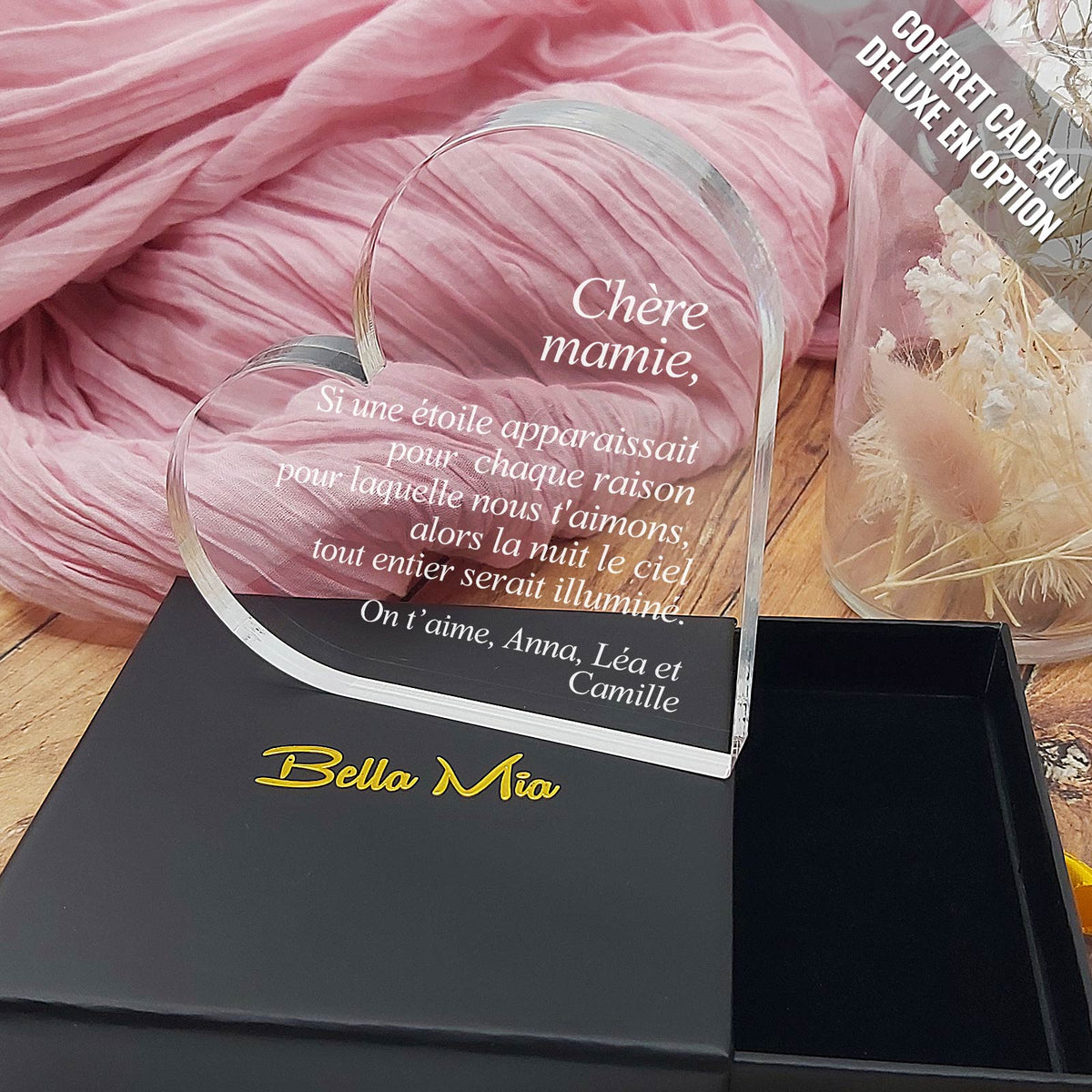 Si une étoile apparaissait… - Cœur en plexiglas