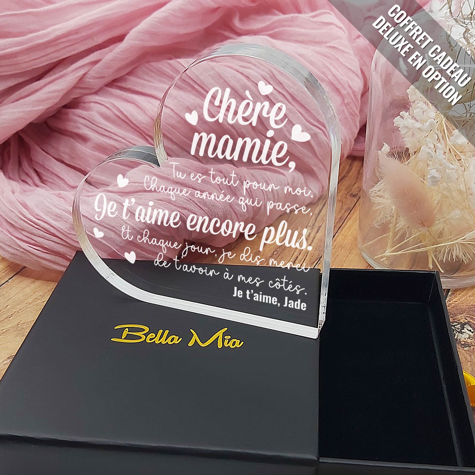 Tu es tout pour moi - Cœur en plexiglas