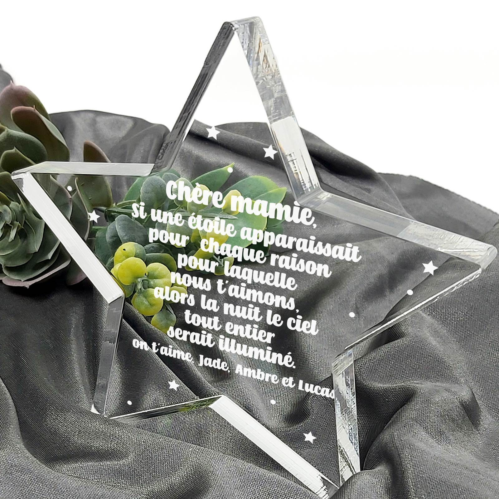 Si une étoile apparaissait... - Étoile en plexiglas