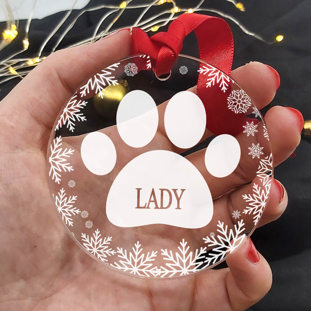 Patte - Décoration de Noël en plexiglas personnalisée