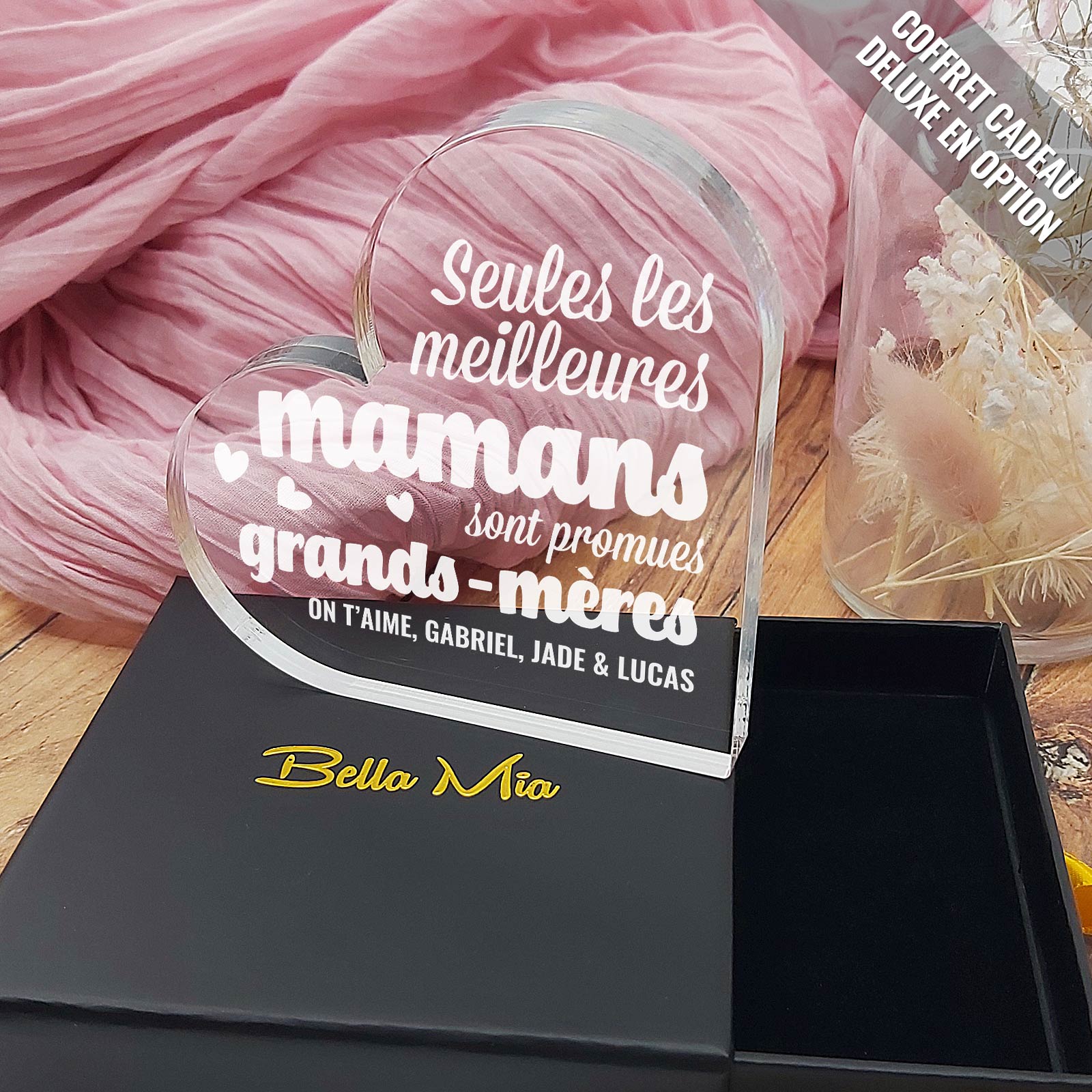 Seules les meilleures mamans sont promues – Cœur en plexiglas