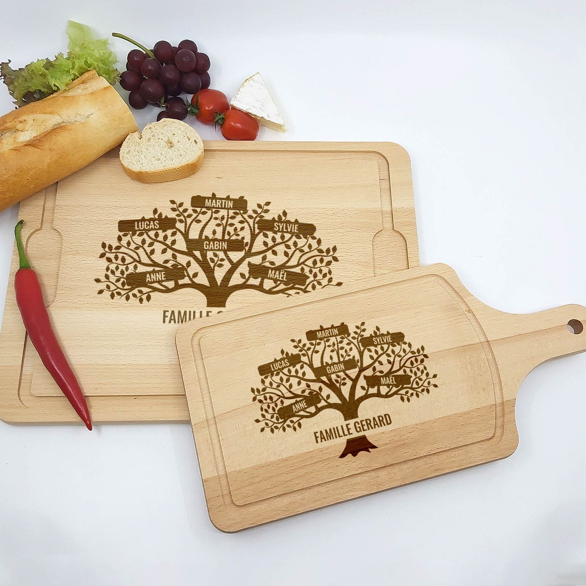 Arbre généalogique et prénoms - Planche à découper