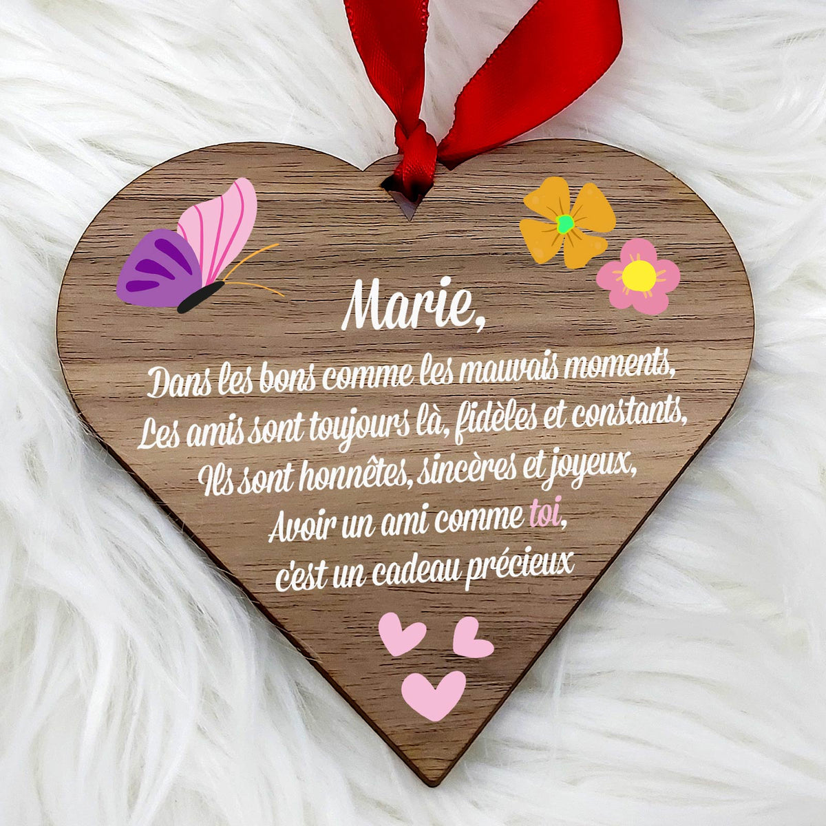 Des amis en Or - Cœur en bois