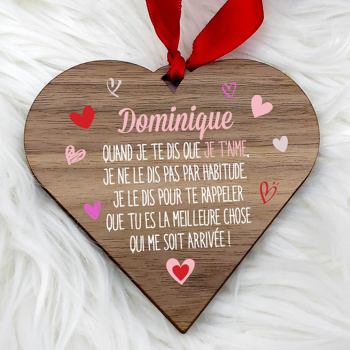 Quand je te dis que je t&#39;aime - Cœur en bois