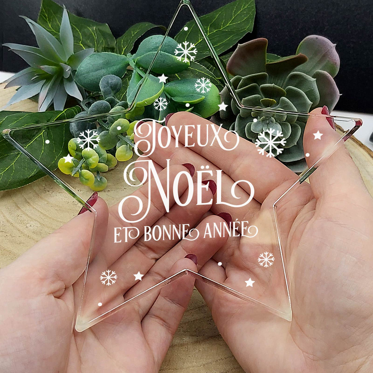 Joyeux Noël et bonne année - Étoile en plexiglas