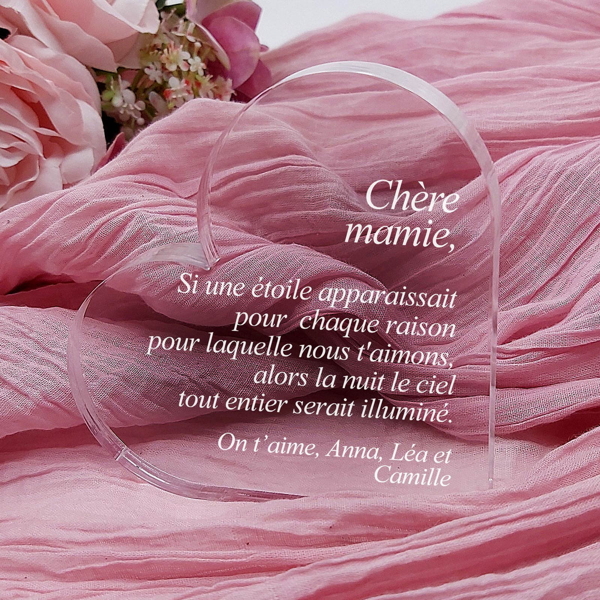 Si une étoile apparaissait… - Cœur en plexiglas