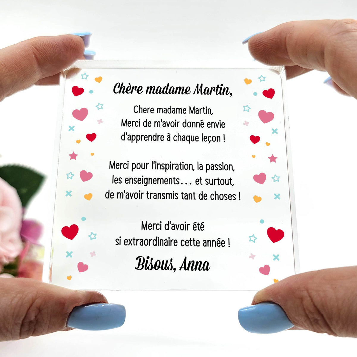 Merci pour tout - Plaque en Plexiglas