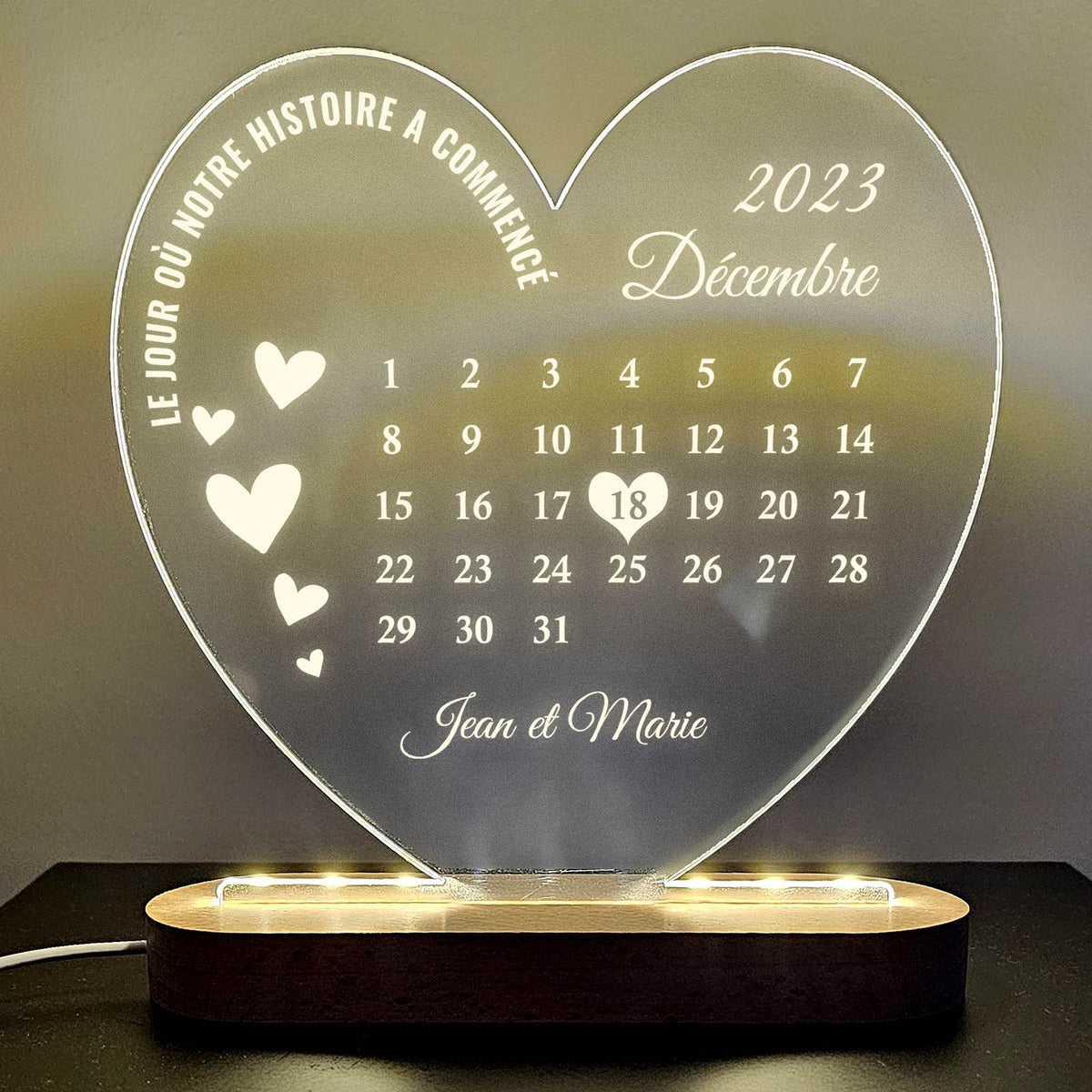 Meilleur Jour du Monde - Lampe décorative cœr