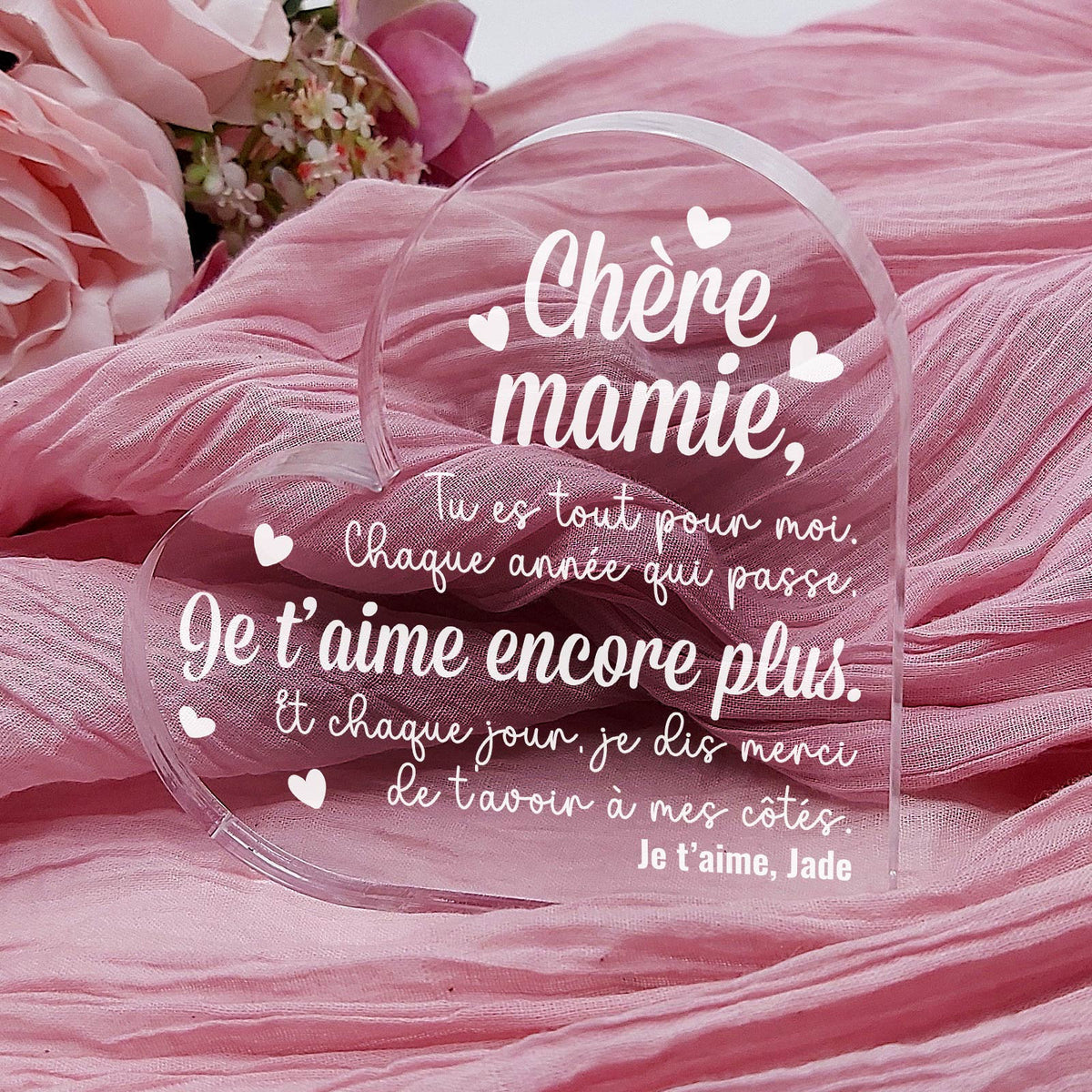 Tu es tout pour moi - Cœur en plexiglas