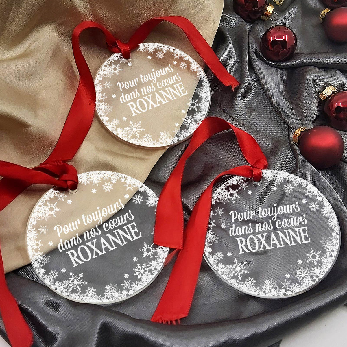 Pour toujours dans nos cœurs – Décoration de Noël en plexiglas