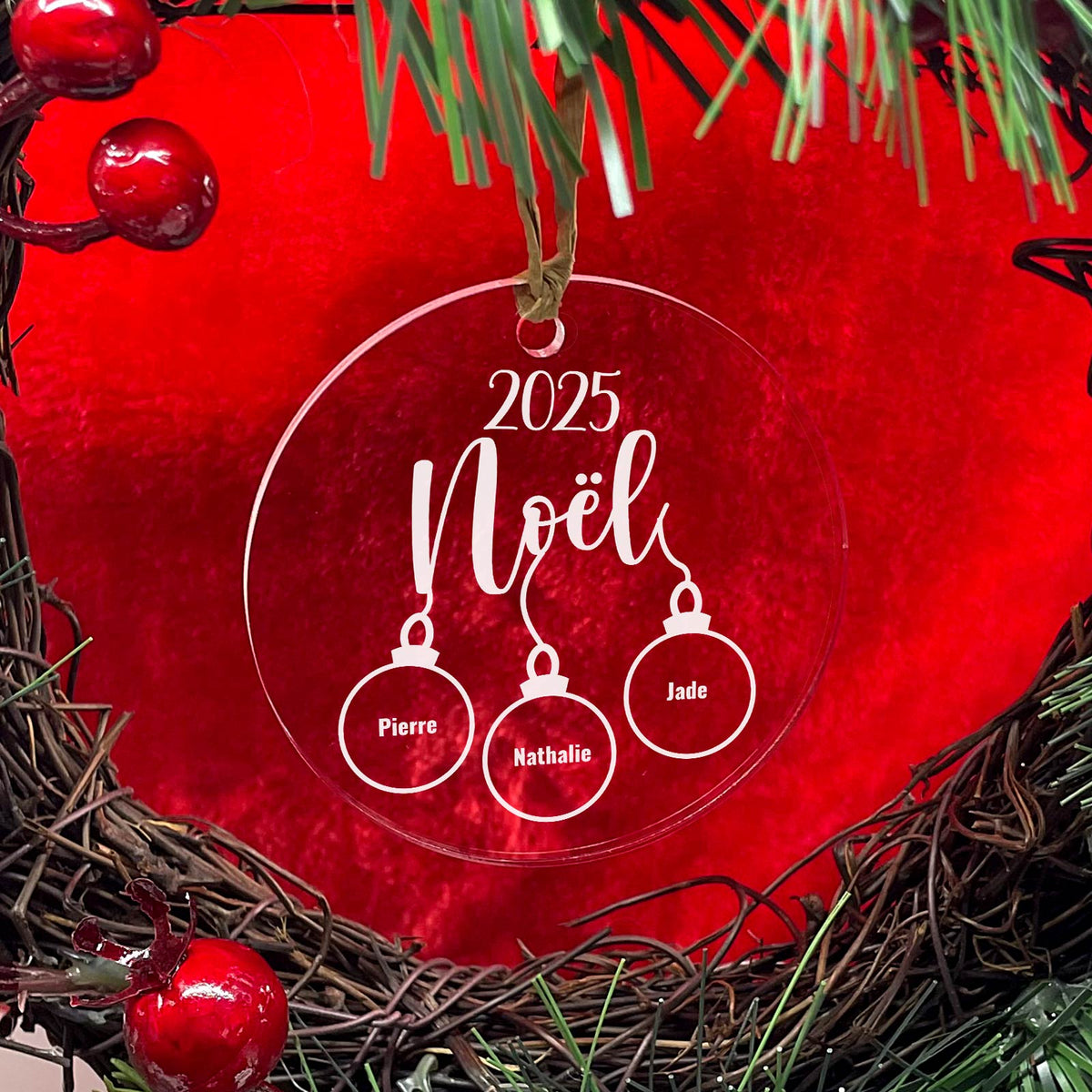 Boules de noël ! Décoration en plexiglas
