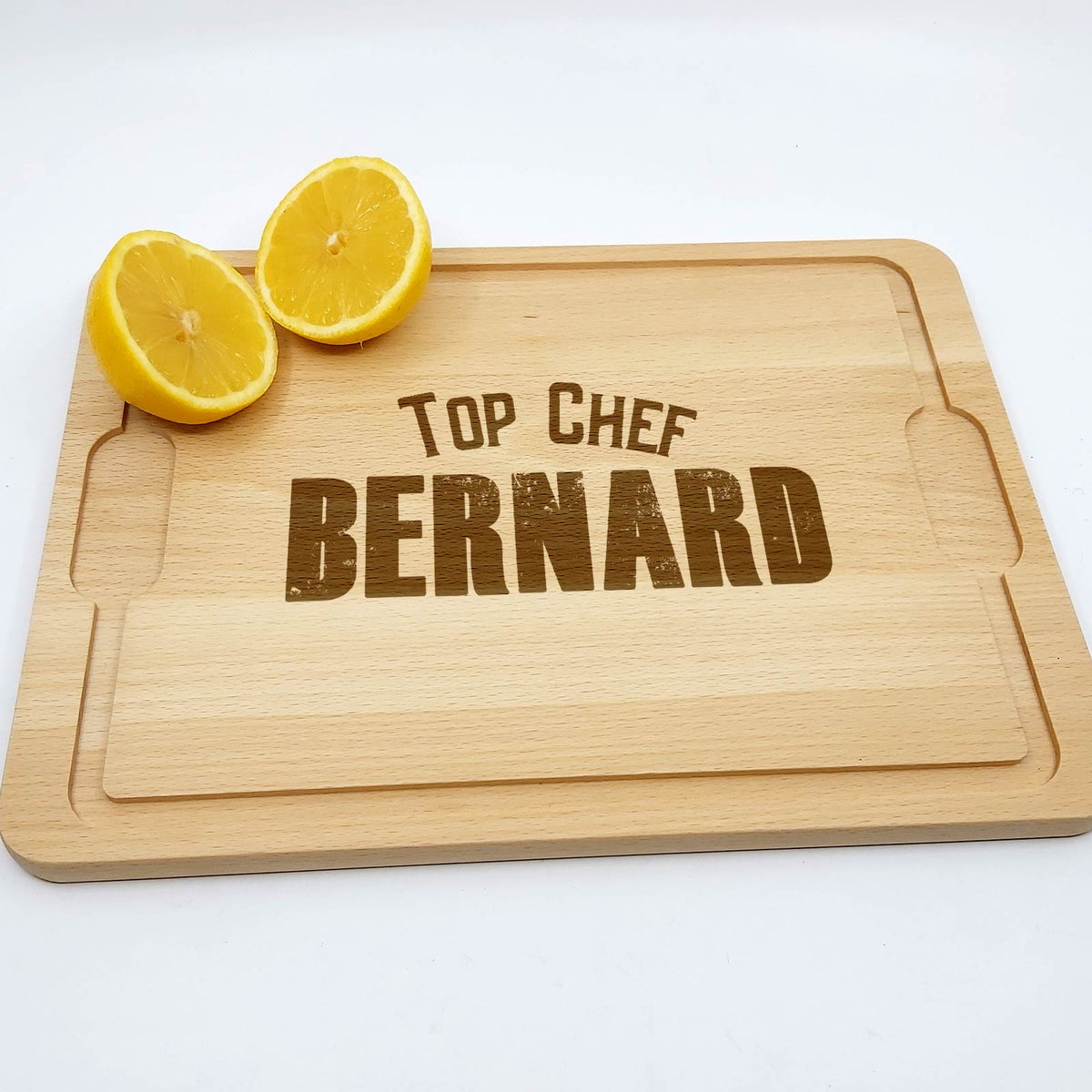 Planche à découper personnalisée avec noms et Initiale