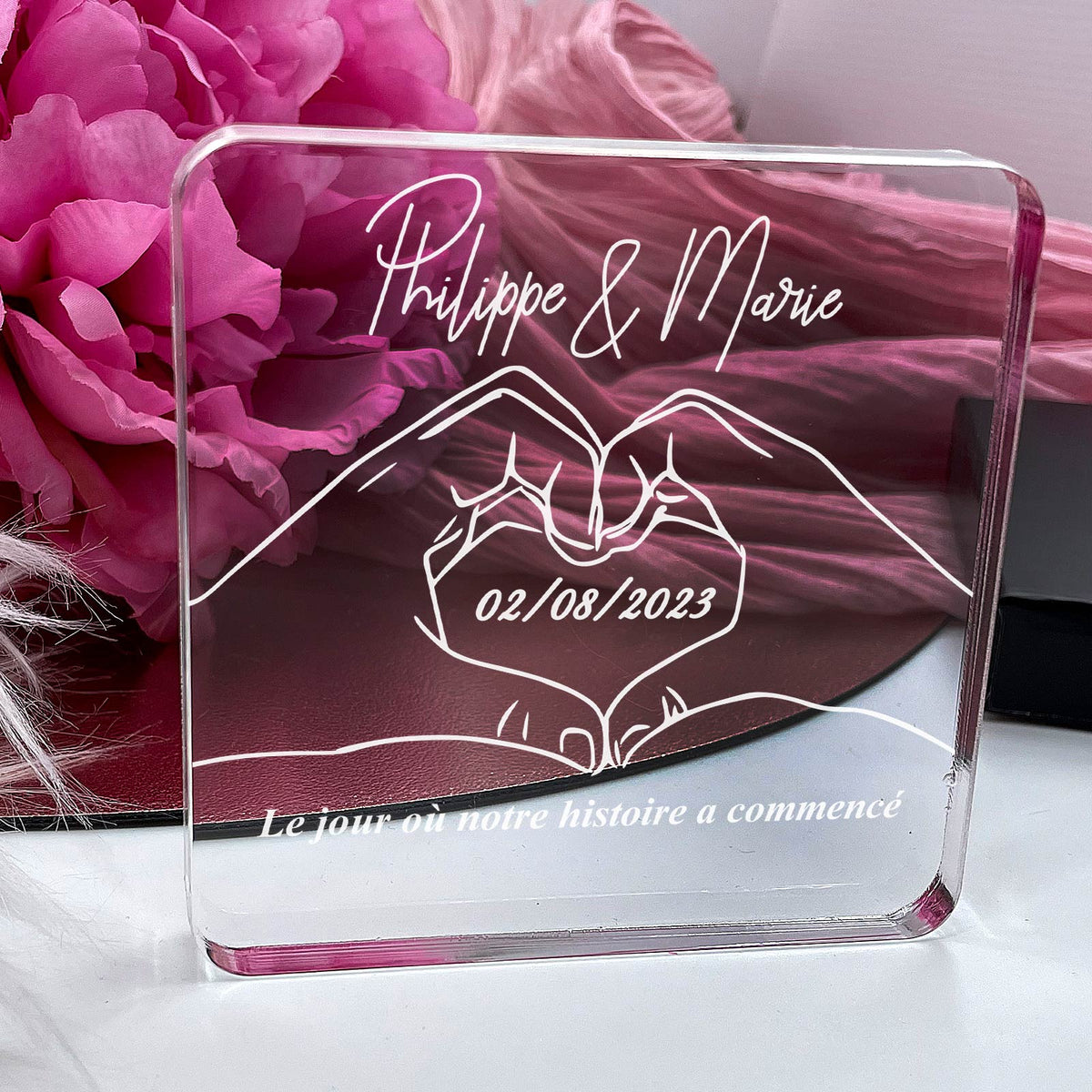 Mains Formant Un Cœur - Plaque En Plexiglas