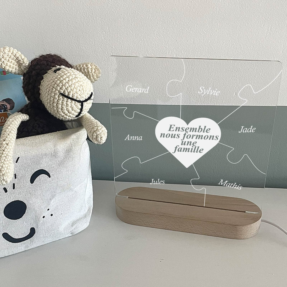 Ensemble Nous Formons une Famille - Lampe décorative