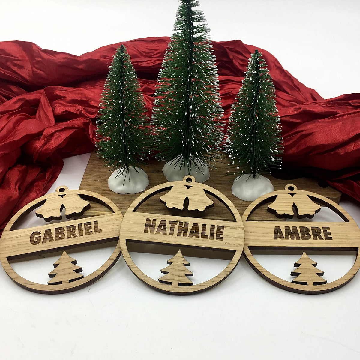 Décoration de noël en bois avec votre nom