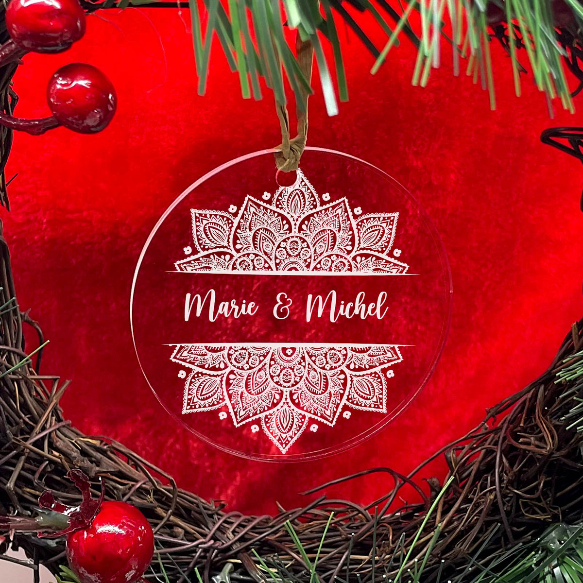 Mandala avec noms ! Décoration en plexiglas