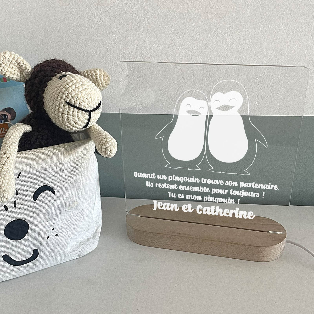 Tu Es Mon Pingouin  - Lampe Décorative