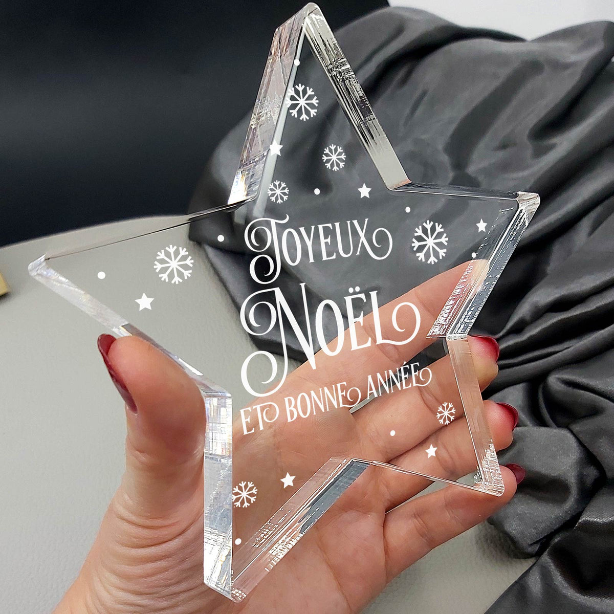 Joyeux Noël et bonne année - Étoile en plexiglas