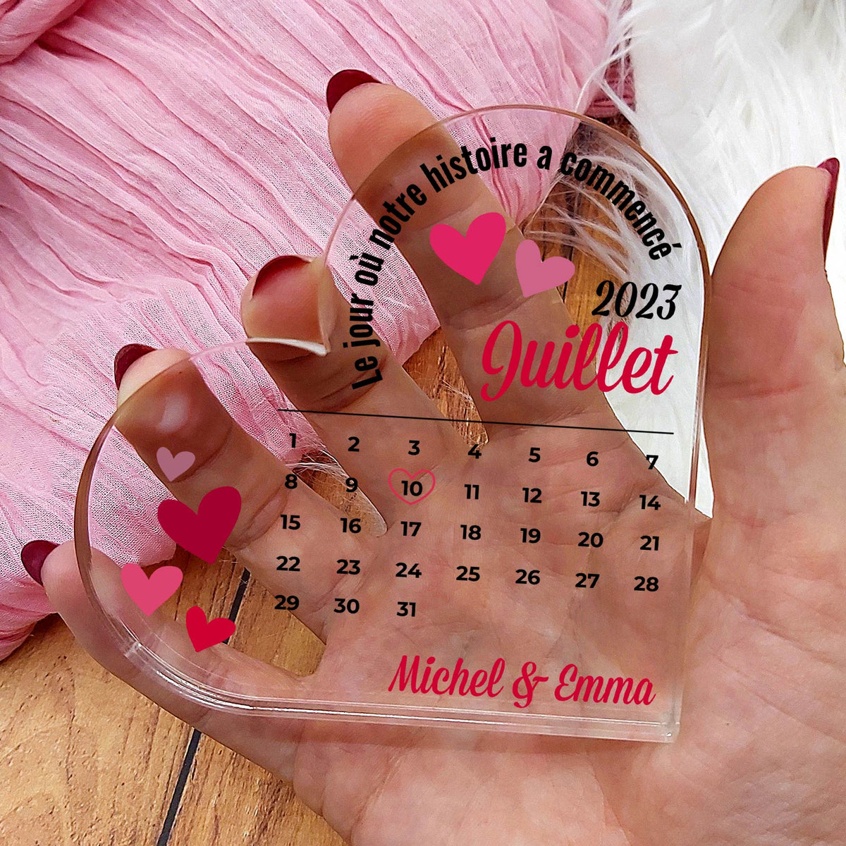 Meilleur Jour Du Monde - Cœur En Plexiglas