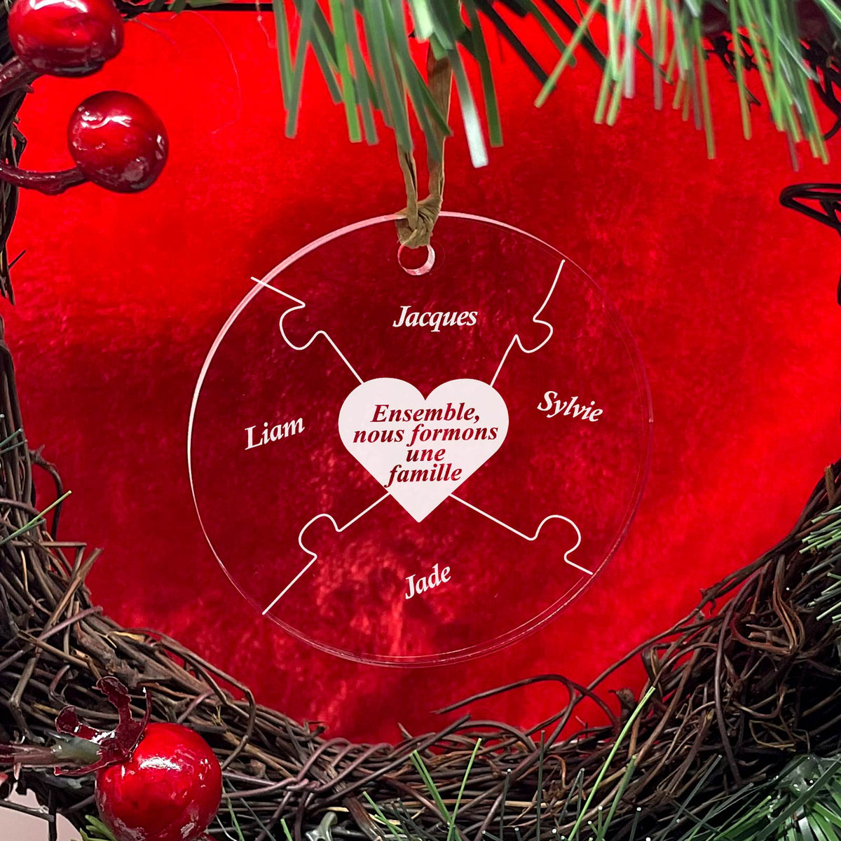 Ensemble Nous Formons Une Famille ! Décoration en plexiglas