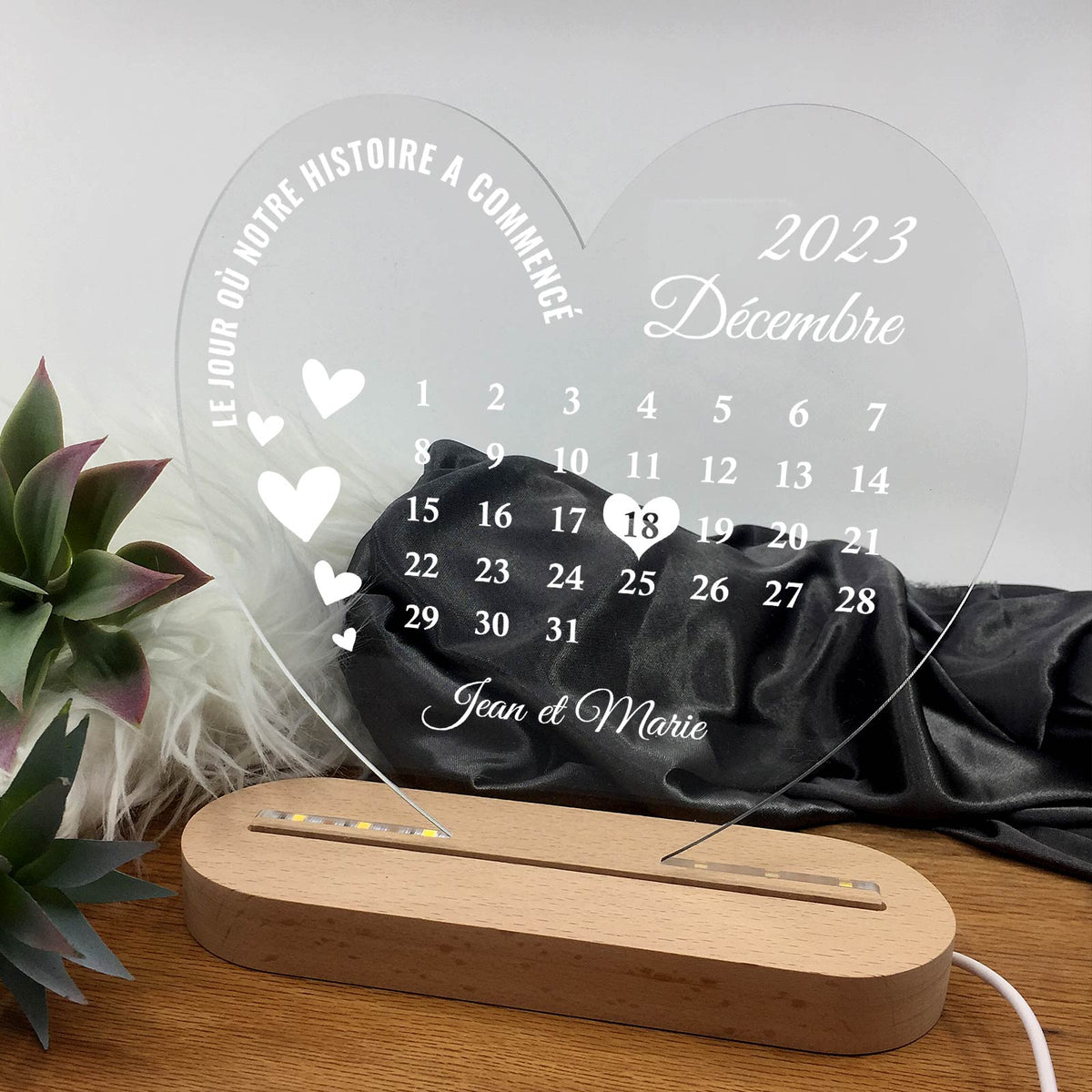 Meilleur Jour du Monde - Lampe décorative cœr