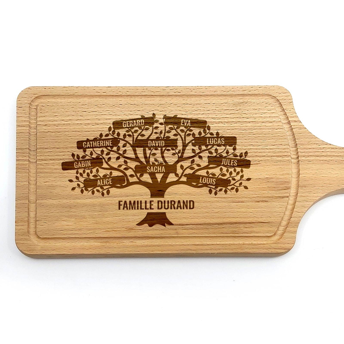 Arbre généalogique et prénoms - Planche à découper