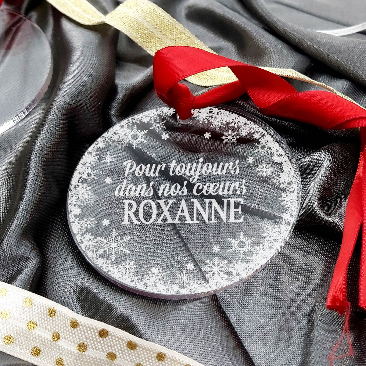 Pour toujours dans nos cœurs – Décoration de Noël en plexiglas