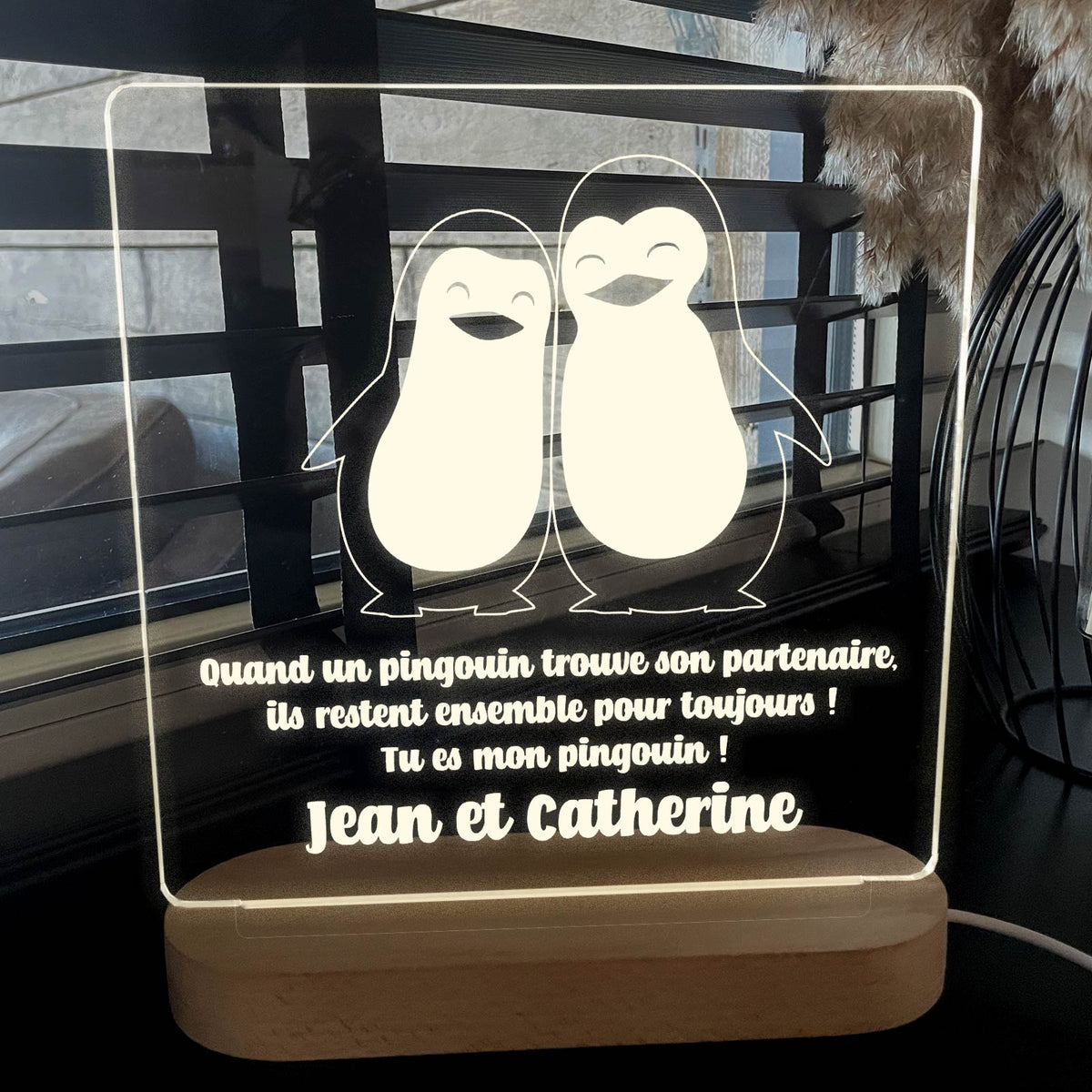 Tu Es Mon Pingouin  - Lampe Décorative