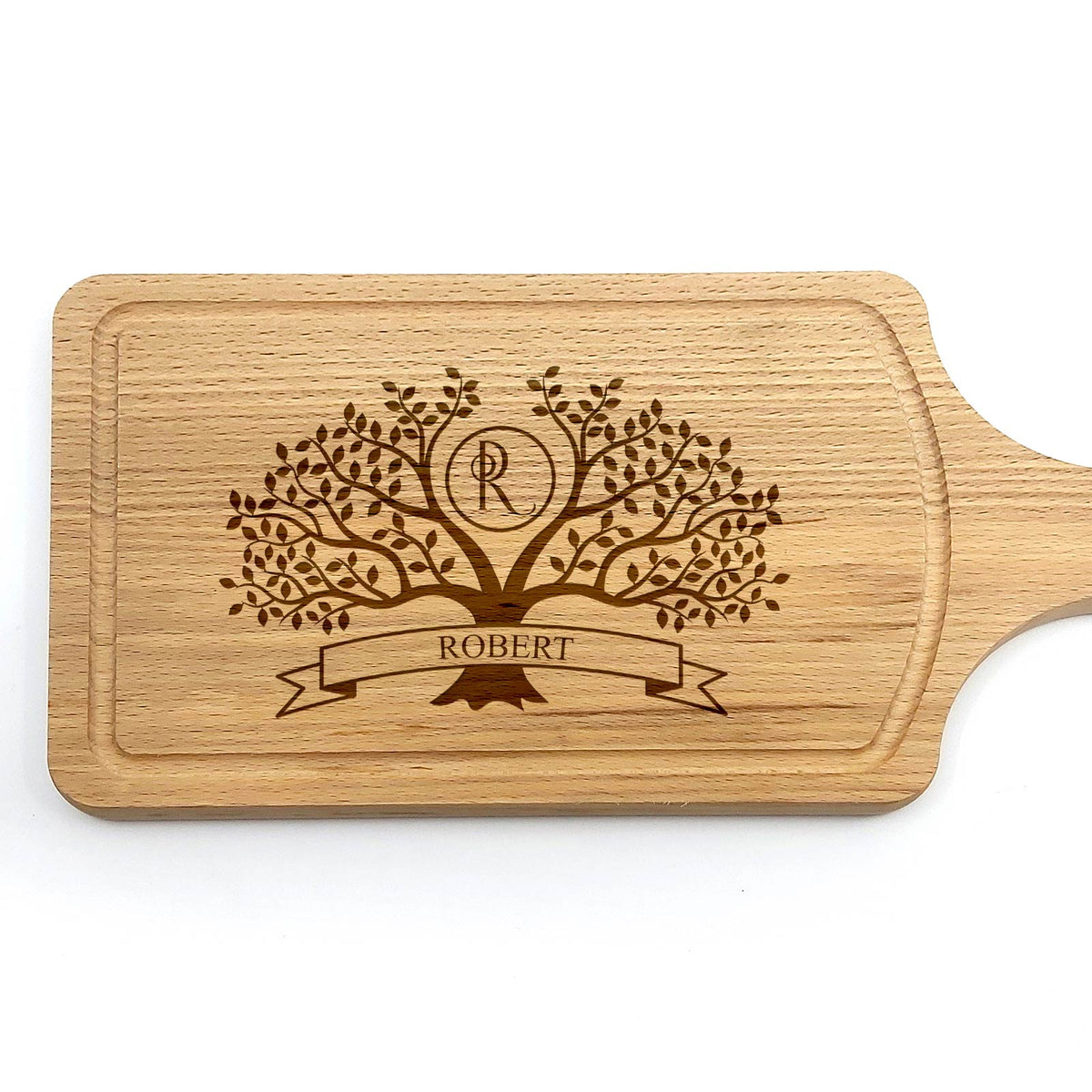 Planche à découper personnalisée avec noms et Initiale